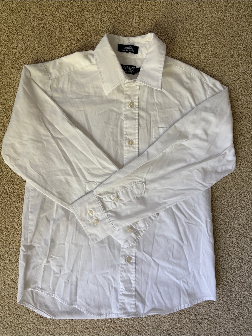 Chaps Boy’s Classic White Button-Down Shirt